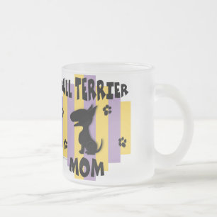 Café Vidro Jateado Caneca da mamã de bull terrier