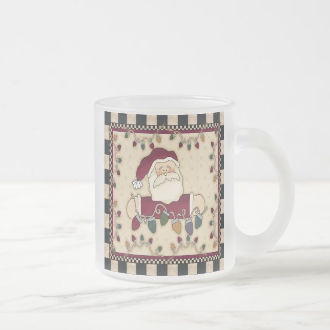 Café Vidro Jateado Caneca das ampolas de Natal de Santa (Direita)
