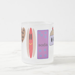 Café Vidro Jateado Caneca de almoço feliz