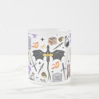 Café Vidro Jateado Caneca de Cavaleiro de Dragão da Quarta Asa