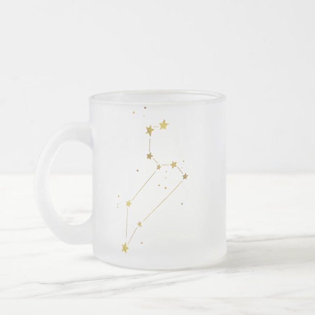 Café Vidro Jateado Caneca de cerveja do fosco de Leo (Esquerda)