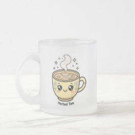 Café Vidro Jateado Caneca de Chá de Ervas Kawaii Fofa