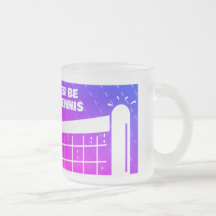Café Vidro Jateado Caneca de chá de tênis engraçada para dias chuvoso