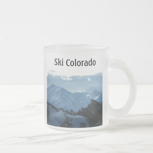 Café Vidro Jateado Caneca de Colorado do esqui (Direita)
