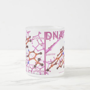 Café Vidro Jateado Caneca de cristal do ADN