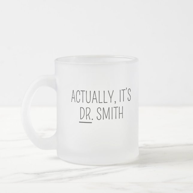 Café Vidro Jateado Caneca de Doutor, Caneca de PHD, Na verdade é Cane (Esquerda)