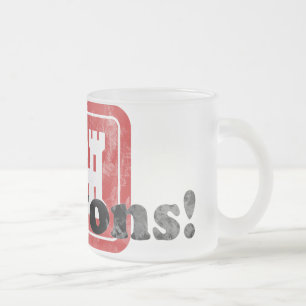 Café Vidro Jateado Caneca de Essayons dos engenheiros