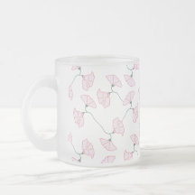 Caneca de Flores de Videiras Florais Rosa