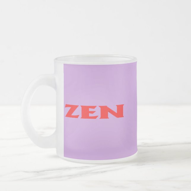 Café Vidro Jateado Caneca de fosco lilás vermelha (Esquerda)