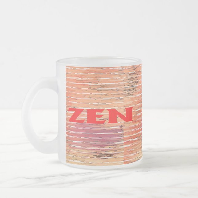 Café Vidro Jateado Caneca de fosco vermelha (Esquerda)