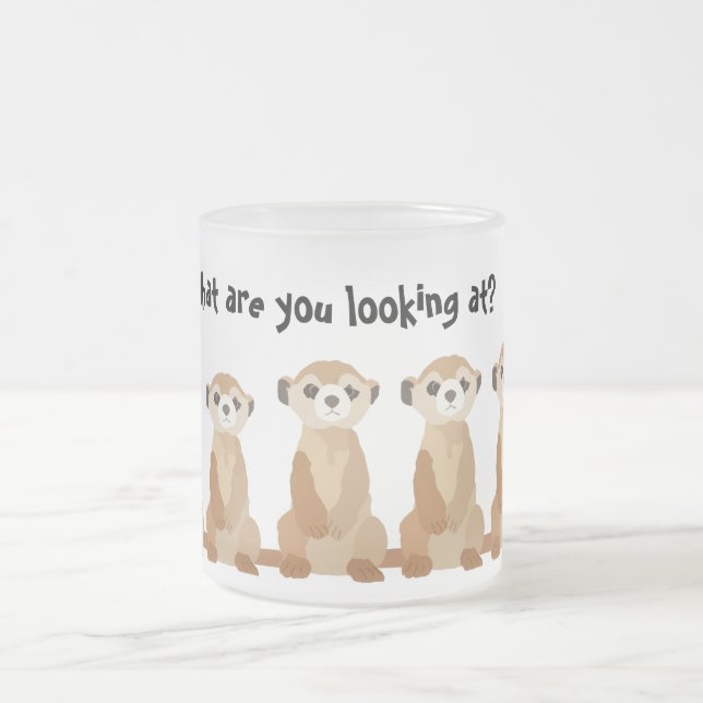 Café Vidro Jateado Caneca de Meerkat (Centro)