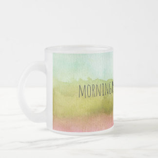 Café Vidro Jateado Caneca de Pessoa Matinal