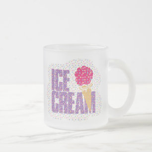 Café Vidro Jateado Caneca de Sorvete