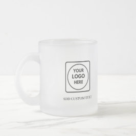 Café Vidro Jateado Caneca de texto com logotipo geado moderno modelo