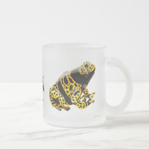 Café Vidro Jateado Caneca de três sapos do dardo do veneno