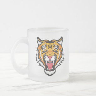 Café Vidro Jateado Caneca de viagem de Tigre em Raiva-25818