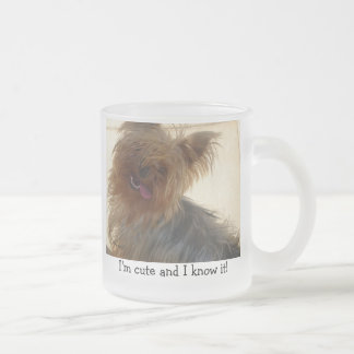 Café Vidro Jateado Caneca de Yorkie
