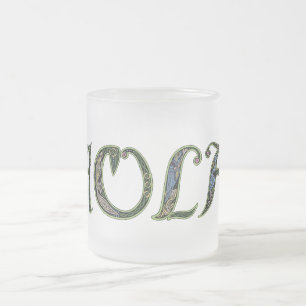 Café Vidro Jateado Caneca do céltico de Faolan