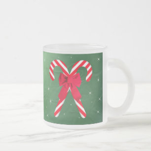 Café Vidro Jateado Caneca do cetim do verde do bastão de doces