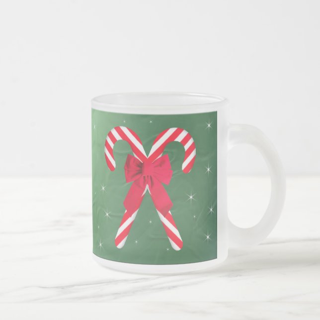 Café Vidro Jateado Caneca do cetim do verde do bastão de doces (Direita)