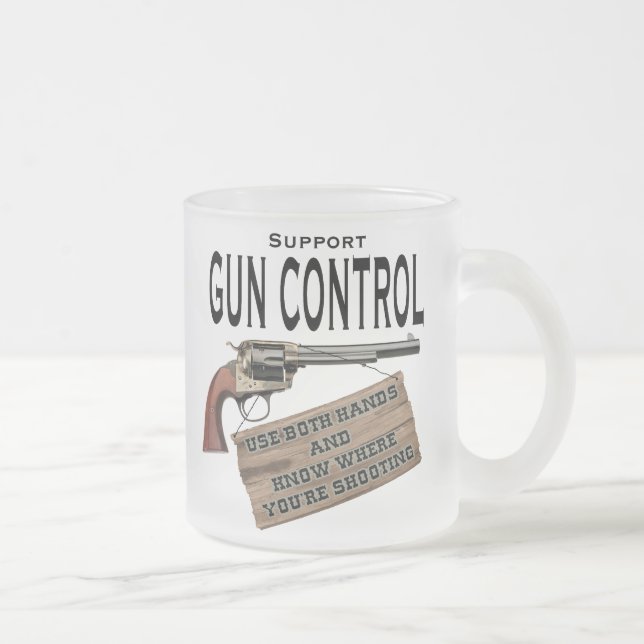 Café Vidro Jateado Caneca do controlo de armas (Direita)