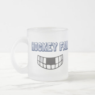 Café Vidro Jateado Caneca do fã de hóquei