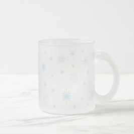 Café Vidro Jateado Caneca do floco de neve do fosco