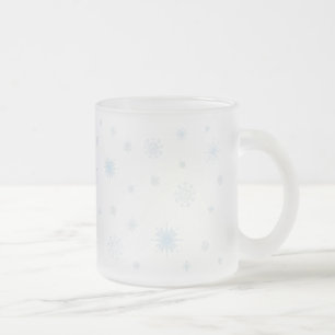Café Vidro Jateado Caneca do floco de neve do fosco