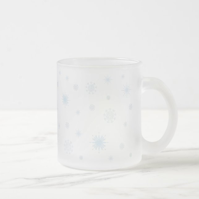 Café Vidro Jateado Caneca do floco de neve do fosco (Direita)