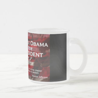 Café Vidro Jateado Caneca do fosco de Barack Obama