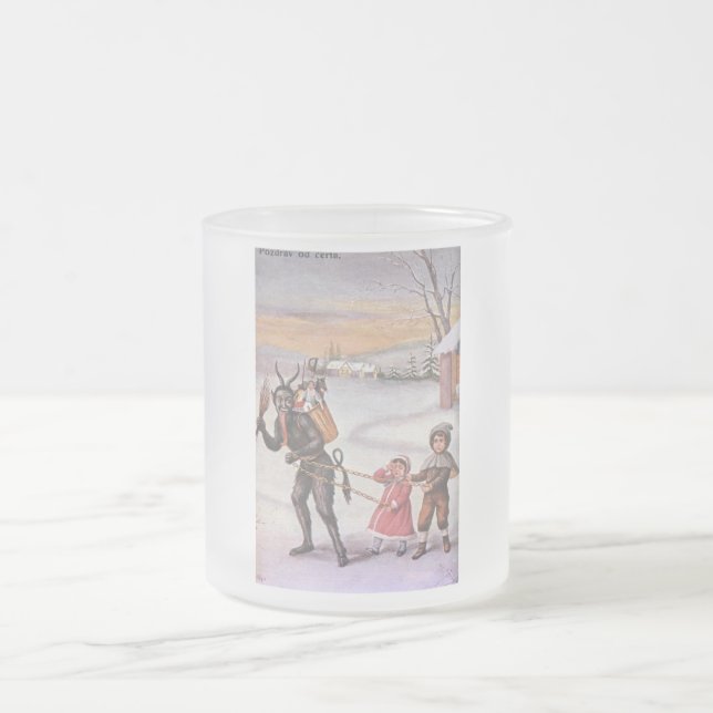 Café Vidro Jateado Caneca do fosco de Krampus (Centro)