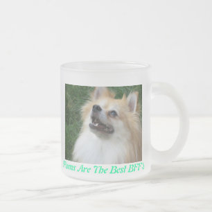 Café Vidro Jateado Caneca do fosco de Pomeranian