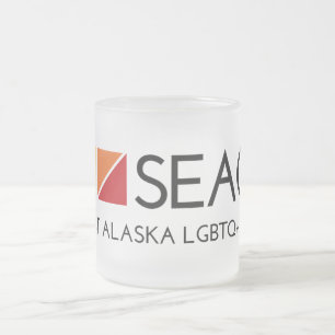 Café Vidro Jateado Caneca do fosco do logotipo de SEAGLA