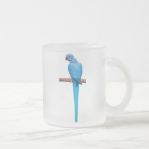 Café Vidro Jateado Caneca do Parakeet de Ringneck do indiano