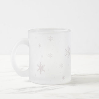 Café Vidro Jateado Caneca dos flocos de neve