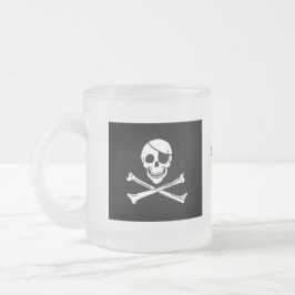 Café Vidro Jateado Caneca feliz de Arrr do pirata