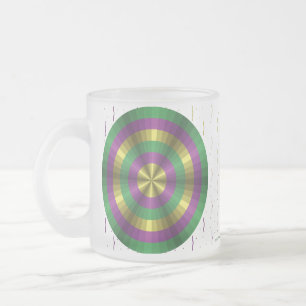 Café Vidro Jateado Caneca Ilusão de Mardi Gras