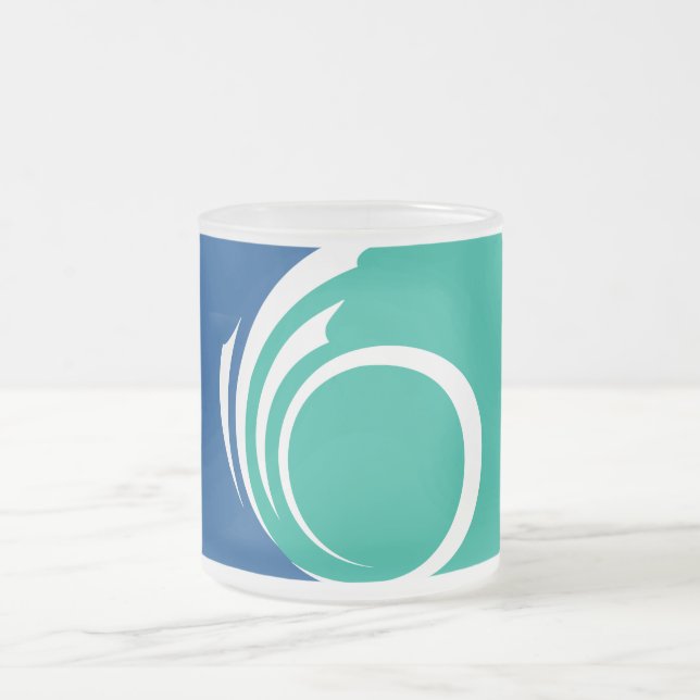 Café Vidro Jateado Caneca pequena fosca com a bandeira de Ottawa (Centro)