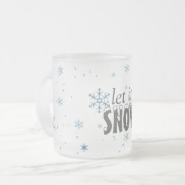 Café Vidro Jateado Deixais lhe para nevar caneca do floco de neve