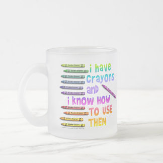 Café Vidro Jateado EU TENHO GIZ DE CERA E SEI COMO USÁ-LOS! Caneca