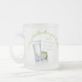 Café Vidro Jateado Eu tomo sempre a vida com uma grão da caneca de