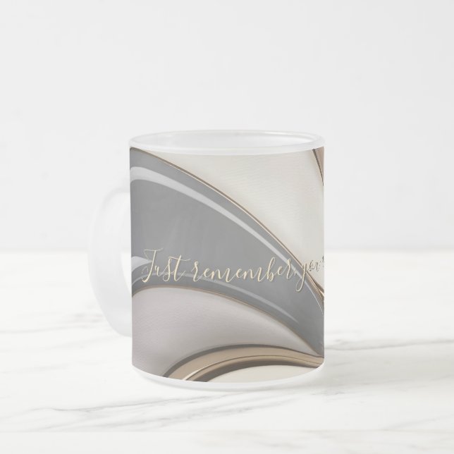 Café Vidro Jateado Fosco de caneca (Frente Esquerda)