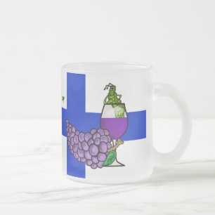 Café Vidro Jateado Gafanhoto da caneca de cerveja do St. Urho no