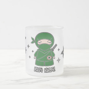 Café Vidro Jateado Irlandês Ninja! Com caneca de Shurikens