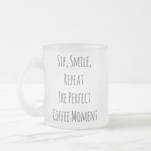 Café Vidro Jateado Limpa caneca cerâmica de 11 oz