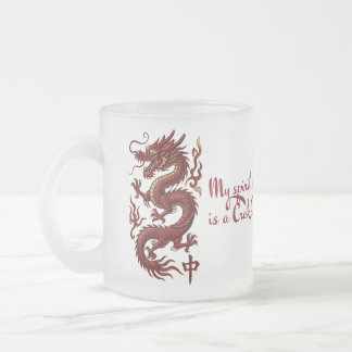 Café Vidro Jateado “Meu Animal Espiritual É um Dragão Crak” Caneca de
