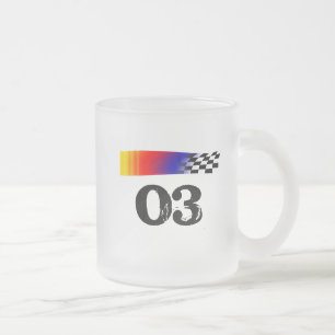 Café Vidro Jateado O bebendo do estilo de Nascar agride… a caneca d