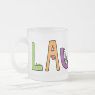 Café Vidro Jateado O monstro de "Lauren" rotula a caneca