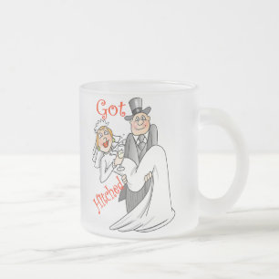 Café Vidro Jateado Obtêm a caneca engatada da lua de mel