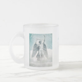 Café Vidro Jateado Olho laser de Arcanel Michael Deus, caneca fosco